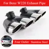 2 PCS W220 Auto Styling Schalldämpfer Edelstahl Auspuff Endrohr Für BENZ S Klasse S350 S500 Silber Hinten Auspuff system