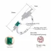 Cluster Rings SANYU 925 Sterling Silver Emerald Gemstone Long Adjustable Ring For Women Mosaic Zircon Necklaces Fine Jewelry