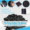 Other Garden Supplies 120 Pcs Black 8Inch Zip Ties Cable Tie Holder, Self-Adhesive Holder Clamp Clips Management Organizer