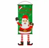 Porta de Natal pendurada bandeira ano novo sinal xmas decoração ornamentos festivo festa suprimentos 6 desenhos opcionais 115 * 40cm bt6703