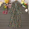 Plus Size Women's High-end Western Style Early Autumn Long Dress To Ankle All-match Beautiful Lady Dress UK019 210715