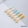 Fashion Spoon Pearl Enamel Charms Metal Pendants Gold base Fashion Jewelry Accessories for DIY handmade