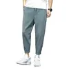 Hybskr сплошной цвет мужчин гарем брюки японская уличная одежда человек повседневная свободная брюки мода мужские бегуры брюки брюки 3xL 211201