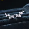 Stud Trendy Cubic Zirconia Round Bead Charm Earrings For Women Wedding Bridal Jewelry Engagement Brincos Eh1037