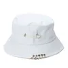 Dobrável Pesca Cap Fisherman Caça Ao Ar Livre Cool Unisex Iron Ring Bucket Chapéu Verão Outono Moda Sólida Cor Sun Hat G220311