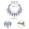 Tuliper Rétro Feuille Collier Ras Du Cou Déclaration Cristal Autrichien Strass Goutte Pour Les Femmes Parti Bijoux Cadeau Anniversaire Chokers5506875