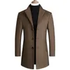 Cappotti in misto lana da uomo Cappotti uomo autunno inverno addensato di alta qualità Mens Casual Luxury Long Trench Coat Abbigliamento di marca1