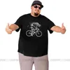 Skeleton Skull Cycle T-Shirt for Men Plus Size Cotton Tees Large Big Size Short Sleeve T Shirts Classic Clothing 4XL 5XL 6XL G1222