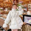 Kış Kadın Gevşek Standı Yaka Kırmızı Aşağı Ceket Rüzgar Geçirmez 90% Beyaz Ördek Parka Yüksek Sokak Sıcak Kar Ceket Dış Giyim 210430