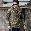 Veste imperméable pour hommes Vêtements tactiques militaires Automne Armée Camouflage Mari Hommes Coupe-vent Capot Manteau Bomber Mâle Veste 211105