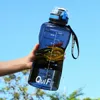 QuiFit 2L 1.3L 450ml Half Gallon Tritan Sports Water Bottle with Locking Flip-Flop Lid Fruit Infuser Net Clear Drinking Bottles 210908