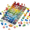 교육 수학 블록 장난감 교육 에이즈 그림 매칭 퍼즐 유치원 기하학 디지털 장난감 키즈 선물 W0