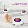 Automatisches UFO, interaktives Katzenspielzeug für den Innenbereich, rotierende Feder, elektronisches Katzenspielzeug, intelligente automatische Abschaltung, zufällige Bewegung, USB-Aufladung 210929
