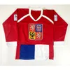 Nikivip Custom Retro Jaromir Jagr # 68 Maillot de hockey de la République tchèque cousu blanc rouge taille S-4XL n'importe quel nom et numéro maillots de qualité supérieure