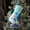 Mignon Lumineux Bas De Noël Famille Arbre De Noël Décoration Cheminée Suspendu Bas De Bonbons Sac Cadeau Père Noël Bonhomme De Neige Saison De Vacances Décor De Fête HY0132