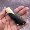 Boda DK034 Damascus Blade Brass + Ebony Handle Collection Folding Mes Outdoor Camping Hunting EDC Tool