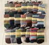 Vintage lã espessa meias quentes de inverno padrão de malha de natal hosiery para mulheres homens coloridos