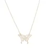 Hollow Butterfly pendant neckkace gold chains Stainless steel butterflies necklaces women fashion jewelry gift