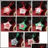 Wrap Event Festive Supplies Home Garden Creative Mini Christmas Candy Xmas Holiday Stars Ribbons Lovely Gift Packaging Boxes Colorf Baking
