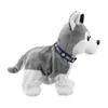 Interaktywny pies Elektroniczny Pet Whiped Plush Toy Control Walk Sound Husky Reaguje dotyk