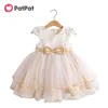 Ankunft Frühling und Sommer Baby Mädchen elegante Blumenkostüme Formelle Kleider Smoking Partykleid 210528