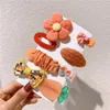 Set di 8 accessori per capelli con clip BB per ragazza dolce principessa simpatico cartone animato con fiocco di fiori, copricapo, moda coreana per bambini