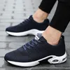 Fashion Mens Women Cushion Running Shoes Breathable Designer Black Navy Blue Grey Sneakers Trainers Sports Size EUR 39-45 W-1713
