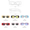 Sonnenbrille Fashion Cool Steampunk Square Unisex Trendy Brand Designer Ovaler Brillen Y2K Vintage Fahren Sonnenbrillen UV400201f