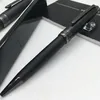 Skicka 1 presentläderväska matt svart rullboll pennpennor kulspet pennskolekontor med serie nummer242v