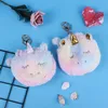 Unicorn Mini Wallet keychain Japanese cartoon dolls womens colorful plush soft small horse purse gifts for Children 120-150mm