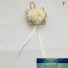 Flores decorativas grinaldas 1 pcs noiva casamento ajustável fita rosa dama de honra floral pulseira de mão de pulseira de fábrica