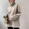 Зимний свитер 2021 корейская версия твердого цвета толстый свитер женское свитер Alpaca с длинным рукавом Y1110