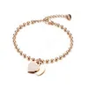 Fashion simple and versatile peach heart love bracelet women sweet rose gold plated jewelry bracelet