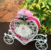 100pcs Iron Romantic Pumpkin Carriage Wedding Party Candy Box Favor Gifts Baby Shower Weddings Decoration Sn2723
