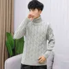 2020 New Men's Thick Turtleneck Sweater Pullovers Male Autumn Winter Solid Color High Neck Knitted Sweaters Knitwear M-3XLp0805