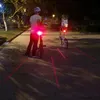 Feux de vélo 5LED diamant Laser feu arrière multifonctionnel vélo arrière vélo feux arrière lampe d'avertissement de conduite de nuit
