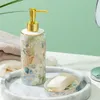 Liquid Soap Dispenser Creative Ceramic Lotion Bottle Hand Sanitizer Dispensing Push Storage Tray Badrumsprodukter