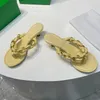 2021 Zomer Chain Beach Slippers Vrouwen Echt Lederen Split Teen Leisure Sandalen Comfort Vakantie Schoenen Lazy Slippers Meisjes