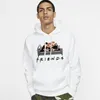 Friends TV show friends creative printed sweater Plush Hoodie white sportswear