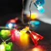 文字列LEDハッピーバースデーガーランドレターライトパーティーの装飾用品妖精ライト弦電池パワーホリデーランプの花