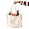 NEWCOTTON Shopping Bag Canvas Bags Storage Sacks Supermarket Frukt och Vegetabilisk Sack Hemmaffärer Organisation CCA8145