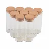 50 pcs 30x80mm 40ml bottle tube de vidro plano de vidro com rolhas vazias 40cc pequenos frascos de frascos recipientes