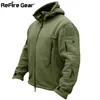 Giacca invernale in pile tattico militare da uomo caldo abbigliamento militare polare capispalla multitasche casual cappotto termico con cappuccio giacche 211110