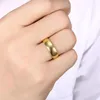 Bröllopsringar 6mm/8mm Brasilien Simple 316L Titanium Steel IP Gold Filly Glossy Par Ring Engagement Set för kvinnor och män