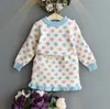 2021 Girls Dress Set Thick Long Sleeve Sweater Shirt and Skirt 2 Pcs Clothing Suit Spring Outfits for Kids