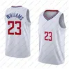 2021 Cheap Men basket Los City Team 23 Lou Williams bianco blu 2020-21 City pantaloncini Jersey senza maniche