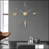 Zegary Wall Home Décor Clock Garden Clock Stół Fryzjer Pole Nożyczki Salon Piękno DIY Art NT Duża igła Frameloze Fryzjer Sklep Fryzjerski