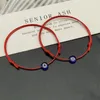 2 pezzi piatto blu occhio diabolico tessuto uomo fortunato braccialetto donna regolabile fortunato nero rosso stringa bracciali Femme nuovi gioielli di moda