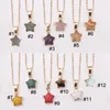 12 kleuren natuurlijke edelsteen ster hanger kettingen mode choker charms gouden kleur metalen kraag ketting voor vrouwen nek sieraden