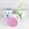 15styles Easter Basket Easter Bunny Storage Bags Egg Candies Baskets Bucket Canvas Sequin Handbags Printed Tote Easter Rabbit Bags4513217